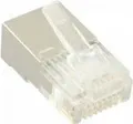 Produktbild: 100er Pack - Modularstecker 8P8C RJ45 zum Crimpen auf Rundkabel - geschirmt (73098T)