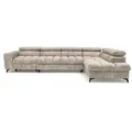 Produktbild: Muffo Ecksofa Pudding Maxi, Elegante starke Steppung, mit Bettkasten, verstellbaren Kopfstützen, mit Schalffunktion beige