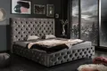 Produktbild: riess-ambiente Polsterbett PARIS 180x200cm grau (Einzelartikel, 1-tlg), Schlafzimmer · Samt · Gäste · Doppel · Kingsize · Design