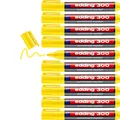 Produktbild: 300 Permanentmarker - gelb - 10 Stifte - Rundspitze 15-3 mm - wasserfest schn...