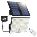 Produktbild: Solarlampen für Außen mit Fernbedienung,Außenlampe mit bewegungsmelder,IP65 W...
