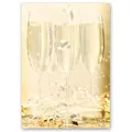 Produktbild: 20 Blatt Briefpapier Besondere Anlässe, Essen & Trinken CHAMPAGNERGLÄSER - DIN A4 Format - Paper-Media