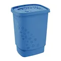 Produktbild: Rotho Flowers Wäschesammler, Kunststoff (PP) BPA-frei, blau, 55l, (44,7 x 34,7 x 60,5 cm)