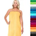 Produktbild: Lashuma Saunatuch 85x220 cm Gelb - Aprikose, Linz Frottee Badehandtuch groß, XXL Saunahandtuch für Damen, Gartenliege und Sauna