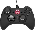 Produktbild: Speedlink RAIT Gamepad kabelgebunden – Gaming PC Controller mit Kabel, Vibrationsfunktion, Dauerfeuer Funktion, für PC, PS3, Switch, gummierte Oberfläche, schwarz