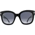 Produktbild: Tom Ford Sonnenbrille 0613 Beatrix 01C Glänzend schwarz rauchgrau spiegeln