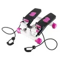 Produktbild: 2-1 Side Stepper für Zuhause mit Expandern mit LCD-Monitor, Up-Down Swing Stepper mit Power Ropes Pink