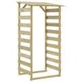 Produktbild: vidaXL Kiefernholz Imprägniert Pergola mit Dach Unterstand Überdachung Kaminholzregal Brennholzregal Feuerholzregal Garten 100x90x200cm