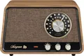 Produktbild: SANGEAN WR-101 Premium Retro-Radio mit FM/AM, Bluetooth, AUX, bleuchteter und dimmbarer Frequenz-Anzeige, Echtholz-Gehäuse, Vintage Walnuss