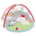 Produktbild: Fehn 3-D-Activity-Decke Spielbogen Aiko und Yuki – Baby Krabbeldecke mit 5 abnehmbaren Spielzeugen zum Greifen – Spieldecke für Babys und Kinder ab 0+ Monaten – Krabbelmatte als Geschenk zur Geburt