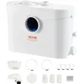 Produktbild: VEVOR Hebeanlage, 700 W, 9600 l/h Durchfluss, 10 m Förderhöhe, Zerkleinerer-Abwasserpumpe mit 3 Wassereinlässen für Toilette, Keller, Küche, W...