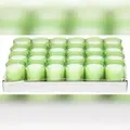 Produktbild: Mank Refill Kerzen / Teelichteinsatz in Kiwi, Ø50x65 mm, 24 Stück - Brenndauer ca. 24 Std.