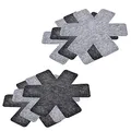 Produktbild: GRÄWE Topf- und Pfannenschutz, 6 Stück, (Ø 38 cm) - Schutzmatte vor Kratzer, Stapelhilfe, Schoner aus Kunst-Filz, geeignet für alle Größen, Schwarz & Grau