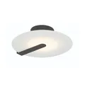 Produktbild: Deckenlampe LED Metall Glas Ø 31cm rund Schwarz Weiß 3000 K 520 lm Deckenleuchte