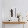 Produktbild: Wandspiegel Schwarz 90x40 Cm Oval Vidaxl