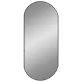 Produktbild: vidaXL Wandspiegel Flurspiegel Spiegel Badspiegel Hängespiegel Dekospiegel Schminkspiegel Badezimmer Garderobe Flur Schwarz 90x40cm Oval