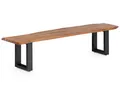 Produktbild: Sitzbank Bullwer 160x40 Holz Baumkante massiv Akazie Esszimmer Holzbank Möbel