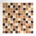 Produktbild: selbst­kle­bende Glasmosaik Mosaikfliese Naturstein beige braun Fliesenspiegel M