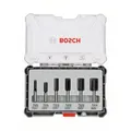 Produktbild: Bosch 6 tlg Nutfräser Set 8mm Schaft Fräser-Satz (Hartmetall) 2607017466