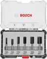 Produktbild: Bosch Nutfräser-Set Nut Fräser mit 8mm Schaft - 2 und 3 schneidig 6 tlg.