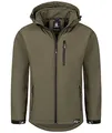 Produktbild: Rock Creek Herren Softshell Jacke Outdoor Jacke Windbreaker Übergangsjacke Anorak Kapuze Regenjacke Winterjacke Herrenjacke Jacket H-168 Dunkelgrün 5XL