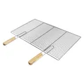 Produktbild: Grillrost Edelstahl Edelstahlgrillrost Rost mit abnehmbaren Griffen 67 x 40 cm