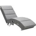 Produktbild: CASARIA® Relaxliege XXL Massage Heizfunktion 186x89x55cm Ergonomisch Stoff Gepolstert 180kg Belastbarkeit Wohnzimmer Innen Chaiselongue Relaxsesse... - Grau