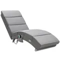 Produktbild: Casaria® Relaxliege XXL Massage Heizfunktion 186x89x55cm Ergonomisch Stoff Gepolstert 180kg Belastbarkeit Wohnzimmer Innen Chaiselongue Relaxsessel Grau
