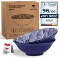 Produktbild: Ramen Schüssel 08-1.0 L aus Porzellan 1300°C 2er Set 20cm Kaiyo” Suppenschale...