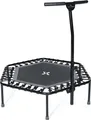 Produktbild: SportPlus Fitness Trampolin für zuhause, Fitnesstrampolin mit Haltefunktion, max Benutzergewicht 100 kg, SP-T-1100-A