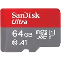 Produktbild: SanDisk Ultra microSDXC 64GB Speicherkarte + SD Adapter 140MB/s A1 Class 10 UHS-I