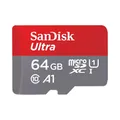 Produktbild: SanDisk Ultra microSDXC 64GB Speicherkarte + SD Adapter 140MB/s A1 Class 10 UHS-I SDSQUAB-064G-GN6MA