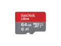 Produktbild: SanDisk microSDXC Ultra 64GB (A1/UHS-I/Cl.10/140MB/s) + Adapter 