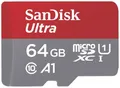 Produktbild: SanDisk microSDXC Ultra 64GB (A1/UHS-I/Cl.10/140MB/s) + Adapter 