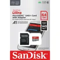 Produktbild: SanDisk SDSQUAB-064G-GN6MA SanDisk Ultra microSDXC A1  64GB 140MB/s Adapt.SDSQUA