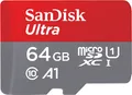 Produktbild: SanDisk Ultra microSDHC A1 140MB/s Class 10 Speicherkarte + Adapter 64GB