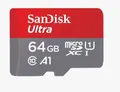 Produktbild: SanDisk Ultra microSDXC 64GB Mobile + SD Adapter 140MB/s A1 Class 10 U #36405583