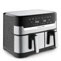 Produktbild: Jamie Oliver by Tefal Dual Drawer Heißluftfritteuse 8,3 L – Airfryer mit 2 Kammern & Grillfunktion, 8 Programme, Sync-Modus für gleichzeitiges Garen, fettarm frittieren & energiesparend EY90JDE1