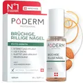 Produktbild: PODERM - BRÜCHIGE, GERILLTE UND STRAPAZIERTE NÄGEL | Rein pflanzliche Behandlung | Regeneriert, stärkt| Professionelle Fuß-/Handpflege | Einfach & schnell | Swiss Made, Farblos, 8 ml (1er Pack)