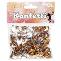 Produktbild: 1 Beutel mit 25 g Konfetti Mix Motiv Hufeisen Metallicfolie