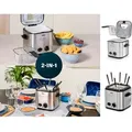 Produktbild: Princess - Mini Fritteuse & Fondueset Mit 6 Gabeln 2in1 Gerät 840w 1,2 Liter