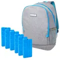 Produktbild: 16 L Kühlrucksack Kühltasche Campingtasche Picknick Rucksack + 6x Kühlakku 200ml