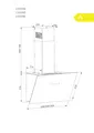 Produktbild: Dunstabzugshaube 60cm Kopffrei Schwarz Glas LED 620m³/h Umluft Abluft A
