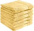 Produktbild: REDBEST Handtuchset, Frottierset 6er-Pack Chicago hellgelb Größe 50x80 cm - saugstark, strapazierfähig, ideal für Reisen, Sport (weitere Farben)