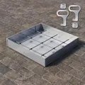 Produktbild: Schachtabdeckung Edelstahl 800x800 Höhe 100 mm Revisionsschacht Gullideckel Auspflasterbar EN - 124
