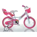 Produktbild: 16 Zoll Kinderfahrrad Mädchenfahrrad Dino Bikes Unicorn Einhorn - Weiß