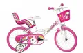 Produktbild: FAHRRAD 16 EINHORN ROSE WEISS FÜR MÄDCHEN 4/5 JAHRE HÖHE VON 95/115CM DINO BIKES