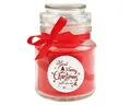 Produktbild: HS Candle Duftkerze (Dekokerze, 1-tlg), Weihnachten - Kerze im Bonbon Glas, Kerze mit Weihnachts - Motiv