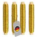 Produktbild: 4er Set Blumendraht verzinkt, 0,65mm Basteldraht, Wickeldraht lose auf Holzwi...