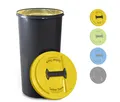 Produktbild: KUEFA Müllsackständer BSC LA 60L Mülleimer mit Laserbeschriftung und Klemm-Ring, Motive: Gelber Sack, Restmüll, Altpapier, Bioabfall